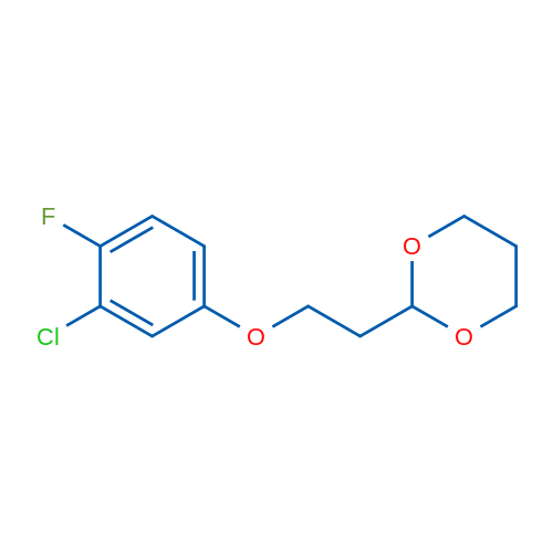 2-(2-(3-Chloro-4-fluorophenoxy)ethyl)-1,3-dioxane 1g