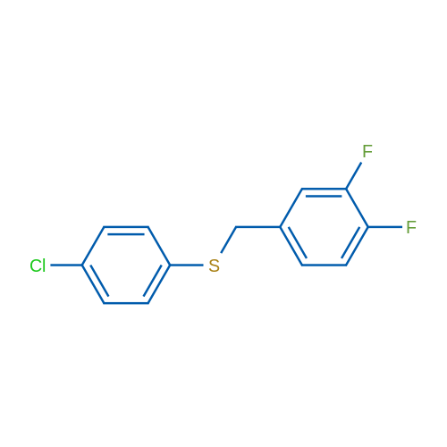 (4-Chlorophenyl)(3,4-difluorobenzyl)sulfane 1g