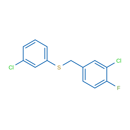 (3-Chloro-4-fluorobenzyl)(3-chlorophenyl)sulfane 1g