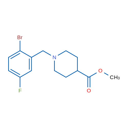 Methyl 1-(2-bromo-5-fluorobenzyl)piperidine-4-carboxylate 1g