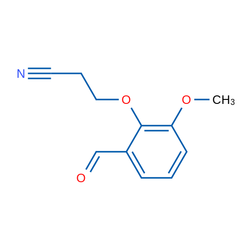 3-(2-Formyl-6-methoxyphenoxy)propanenitrile 250mg