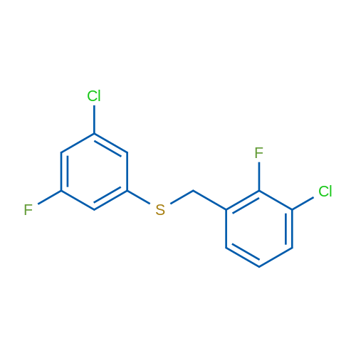 (3-Chloro-2-fluorobenzyl)(3-chloro-5-fluorophenyl)sulfane 1g