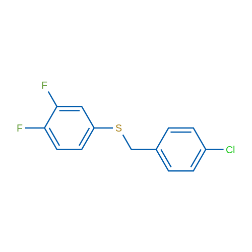 (4-Chlorobenzyl)(3,4-difluorophenyl)sulfane 1g