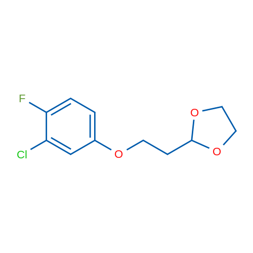 2-(2-(3-Chloro-4-fluorophenoxy)ethyl)-1,3-dioxolane 1g