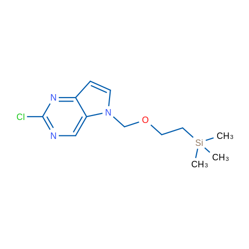 2-Chloro-5-((2-(trimethylsilyl)ethoxy)methyl)-5H-pyrrolo[3,2-d]pyrimidine 1g