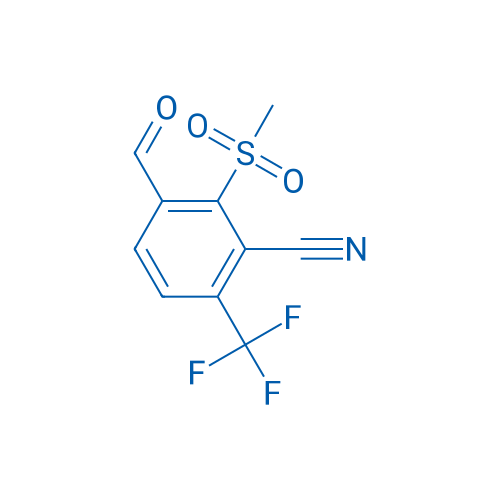 3-FORMYL-2-(METHYLSULFONYL)-6-(TRIFLUOROMETHYL)BENZONITRILE 250mg