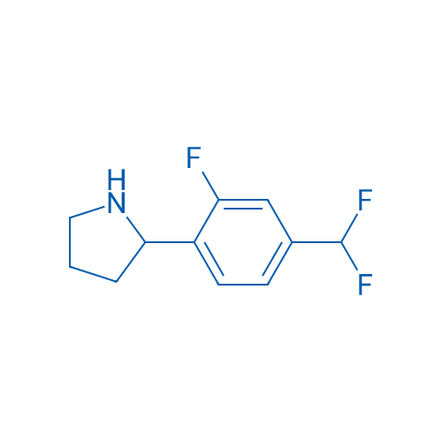 2-(4-(Difluoromethyl)-2-fluorophenyl)pyrrolidine 250mg