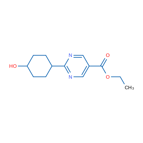 Ethyl 2-(4-hydroxycyclohexyl)pyrimidine-5-carboxylate 1g