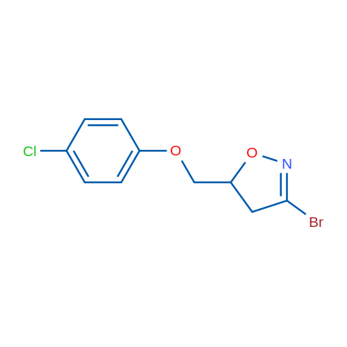 3-Bromo-5-((4-chlorophenoxy)methyl)-4,5-dihydroisoxazole 1g