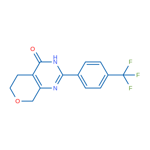 2-(4-(Trifluoromethyl)phenyl)-5,6-dihydro-3H-pyrano[3,4-d]pyrimidin-4(8H)-one 1g