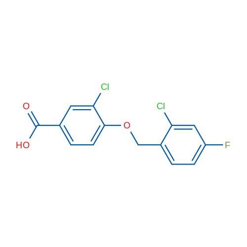 3-Chloro-4-((2-chloro-4-fluorobenzyl)oxy)benzoic acid 1g