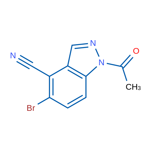1-Acetyl-5-bromo-1H-indazole-4-carbonitrile 1g