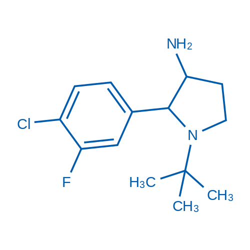 1-tert-Butyl-2-(4-chloro-3-fluorophenyl)pyrrolidin-3-amine 1g