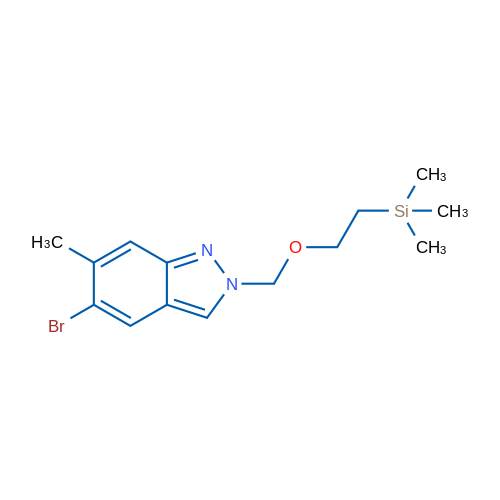 5-Bromo-6-methyl-2-((2-(trimethylsilyl)ethoxy)methyl)-2H-indazole 1g