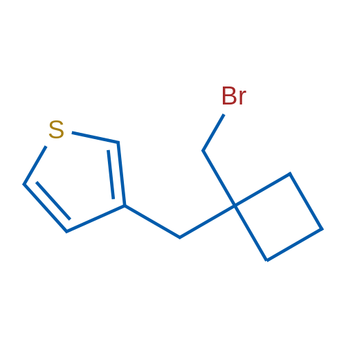 3-([1-(Bromomethyl)cyclobutyl]methyl)thiophene 1g
