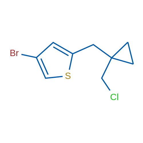 4-Bromo-2-([1-(chloromethyl)cyclopropyl]methyl)thiophene 1g