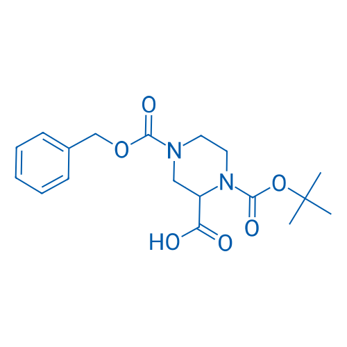 4-((Benzyloxy)carbonyl)-1-(tert-butoxycarbonyl)piperazine-2-carboxylic acid 250mg