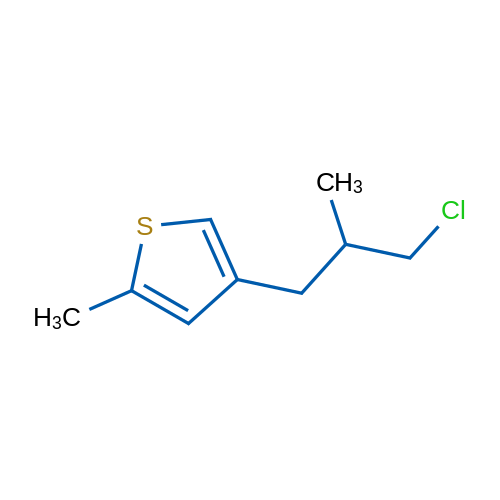 4-(3-Chloro-2-methylpropyl)-2-methylthiophene 1g