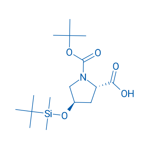 (2S,4R)-1-(tert-Butoxycarbonyl)-4-((tert-butyldimethylsilyl)oxy)pyrrolidine-2-carboxylic acid 250mg