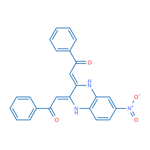 (2Z,2'Z)-2,2'-(6-NItro-1,4-dihydroquinoxaline-2,3-diylidene)bis(1-phenylethanone) 5g
