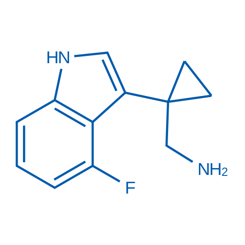 (1-(4-Fluoro-1H-indol-3-yl)cyclopropyl)methanamine 100mg