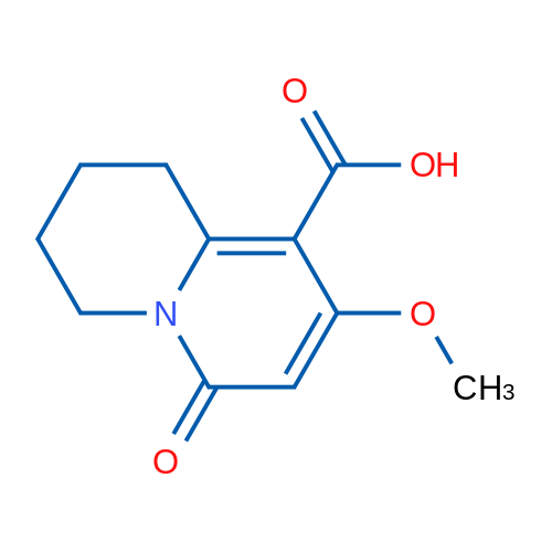8-Methoxy-6-oxo-2,3,4,6-tetrahydro-1H-quinolizine-9-carboxylic acid 250mg