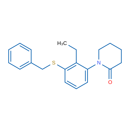1-(3-(Benzylthio)-2-ethylphenyl)piperidin-2-one 1g
