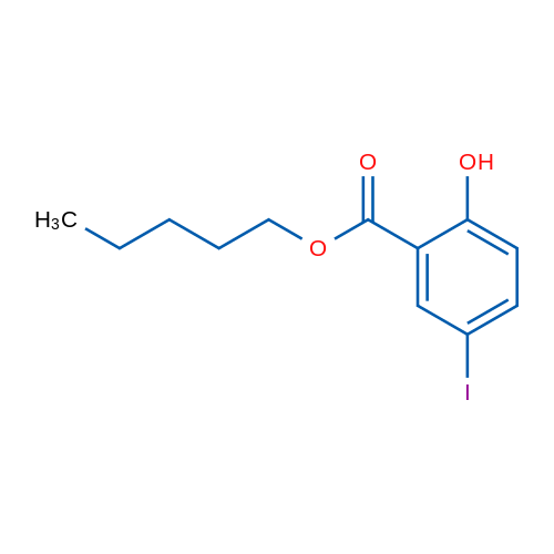 Pentyl 2-hydroxy-5-iodobenzoate 1g