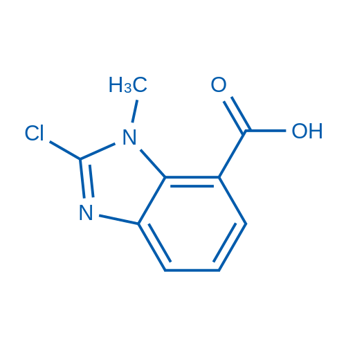 2-Chloro-1-methyl-1H-benzo[d]imidazole-7-carboxylic acid 100mg