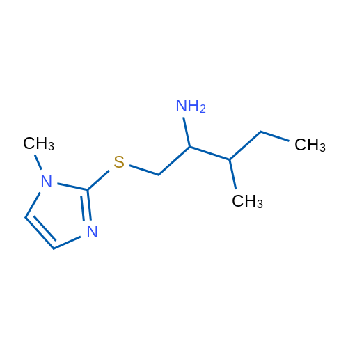 2-[(2-Amino-3-methylpentyl)sulfanyl]-1-methyl-1h-imidazole 1g