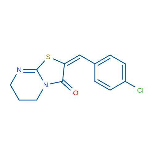 (2E)-2-[(4-Chlorophenyl)methylidene]-2H,3H,5H,6H,7H-[1,3]thiazolo[3,2-a]pyrimidin-3-one 1g