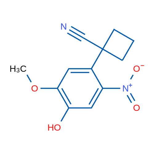 1-(4-Hydroxy-5-methoxy-2-nitrophenyl)cyclobutanecarbonitrile 250mg