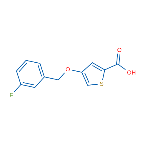 4-((3-Fluorobenzyl)oxy)thiophene-2-carboxylic acid 1g