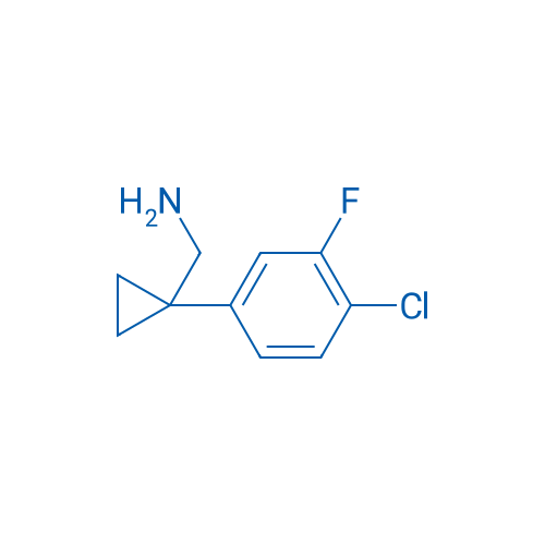 (1-(4-Chloro-3-fluorophenyl)cyclopropyl)methanamine 250mg