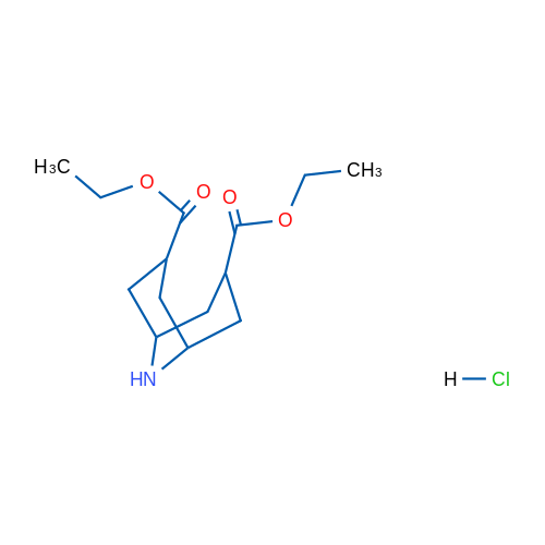 Diethyl 9-azabicyclo[3.3.1]nonane-3,7-dicarboxylate hydrochloride 250mg