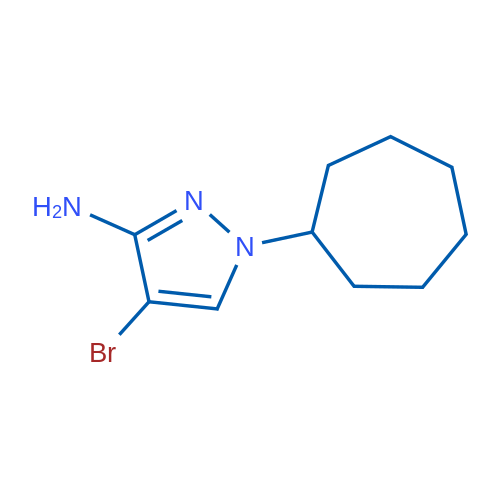 4-Bromo-1-cycloheptyl-1h-pyrazol-3-amine 1g
