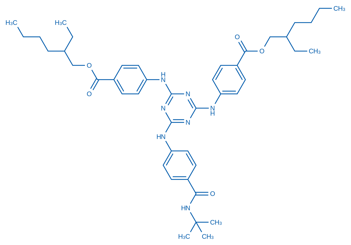 Bis(2-ethylhexyl) 4,4'-((6-((4-(tert-butylcarbamoyl)phenyl)amino)-1,3,5-triazine-2,4-diyl)bis(azanediyl))dibenzoate 100g