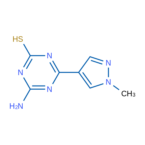 4-Amino-6-(1-methyl-1h-pyrazol-4-yl)-1,3,5-triazine-2-thiol 1g