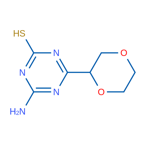 4-Amino-6-(1,4-dioxan-2-yl)-1,3,5-triazine-2-thiol 1g