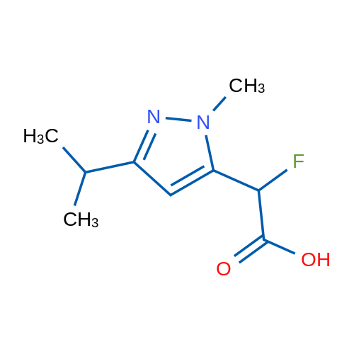 2-Fluoro-2-[1-methyl-3-(propan-2-yl)-1H-pyrazol-5-yl]acetic acid 1g