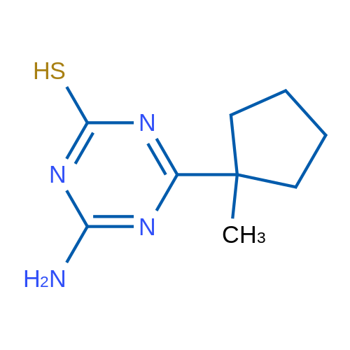 4-Amino-6-(1-methylcyclopentyl)-1,3,5-triazine-2-thiol 1g