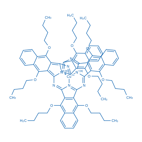 Copper(II) 5,9,14,18,23,27,32,36-octabutoxy-2,3-naphthalocyanine 100mg