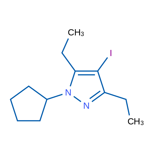 1-Cyclopentyl-3,5-diethyl-4-iodo-1h-pyrazole 1g