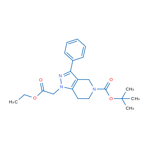 tert-Butyl 1-(2-ethoxy-2-oxoethyl)-3-phenyl-6,7-dihydro-1H-pyrazolo[4,3-c]pyridine-5(4H)-carboxylate 1g