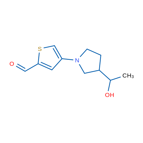 4-[3-(1-Hydroxyethyl)pyrrolidin-1-yl]thiophene-2-carbaldehyde 1g