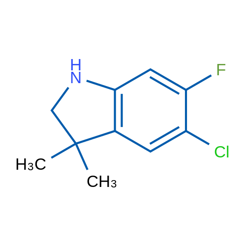 5-Chloro-6-fluoro-3,3-dimethyl-2,3-dihydro-1h-indole 1g