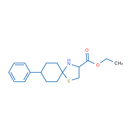 Ethyl 8-phenyl-1-thia-4-azaspiro[4.5]decane-3-carboxylate 1g