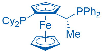 (R)-1-[(Sp)-2-(Dicyclohexylphosphino)ferrocenylethyl]diphenylphosphine 1g
