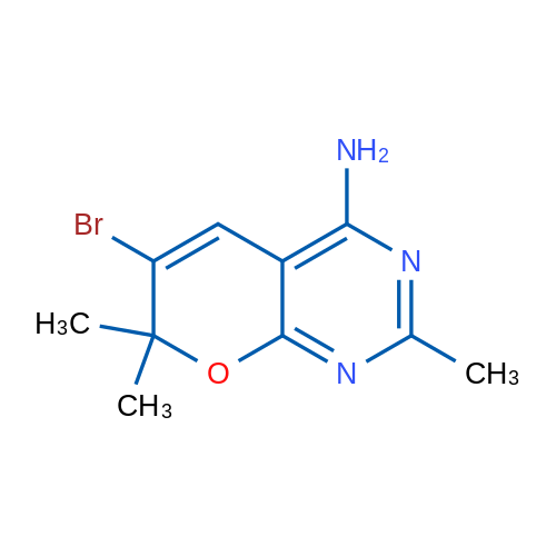 6-Bromo-2,7,7-trimethyl-7H-pyrano[2,3-d]pyrimidin-4-amine 1g