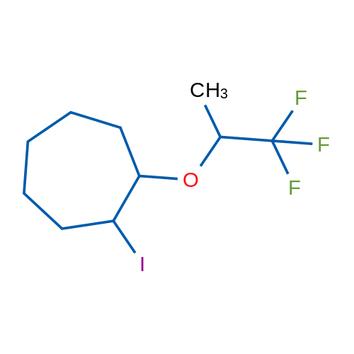 1-Iodo-2-[(1,1,1-trifluoropropan-2-yl)oxy]cycloheptane 1g